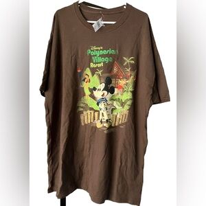Rare Disneyland Ed. Polynesian Resort Village Mickey & Hula Dancers, XXL NWT 🌴